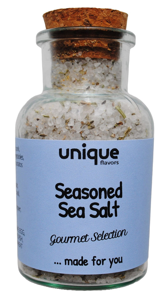 Seasoned Sea Salt Gourmet Selection 6.5 oz Glass Bottle - Unique Flavors Salt Unique Flavors LLC 