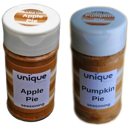 Apple Pie Spice And Pumpkin Pie Spice Seasoning Duo- Unique Flavors Seasonings Unique Flavors LLC  apple pie seasoning pumpkin pie seasoning spices for baking seasonings herbs and spices holiday spices thanksgiving spices pumpkin spice cake pumpkin spice for coffee
