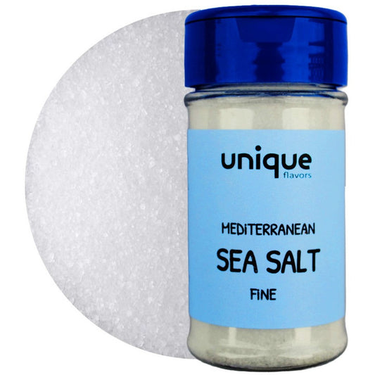 Mediterranean Gourmet Sea Salt Fine 3.75 oz - Unique Flavors Salt Unique Flavors LLC 