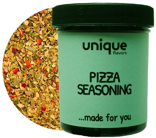 Gourmet Pizza Seasoning for frozen and homemade pizza, 1.6 oz - Unique Flavors Seasonings Unique Flavors LLC 