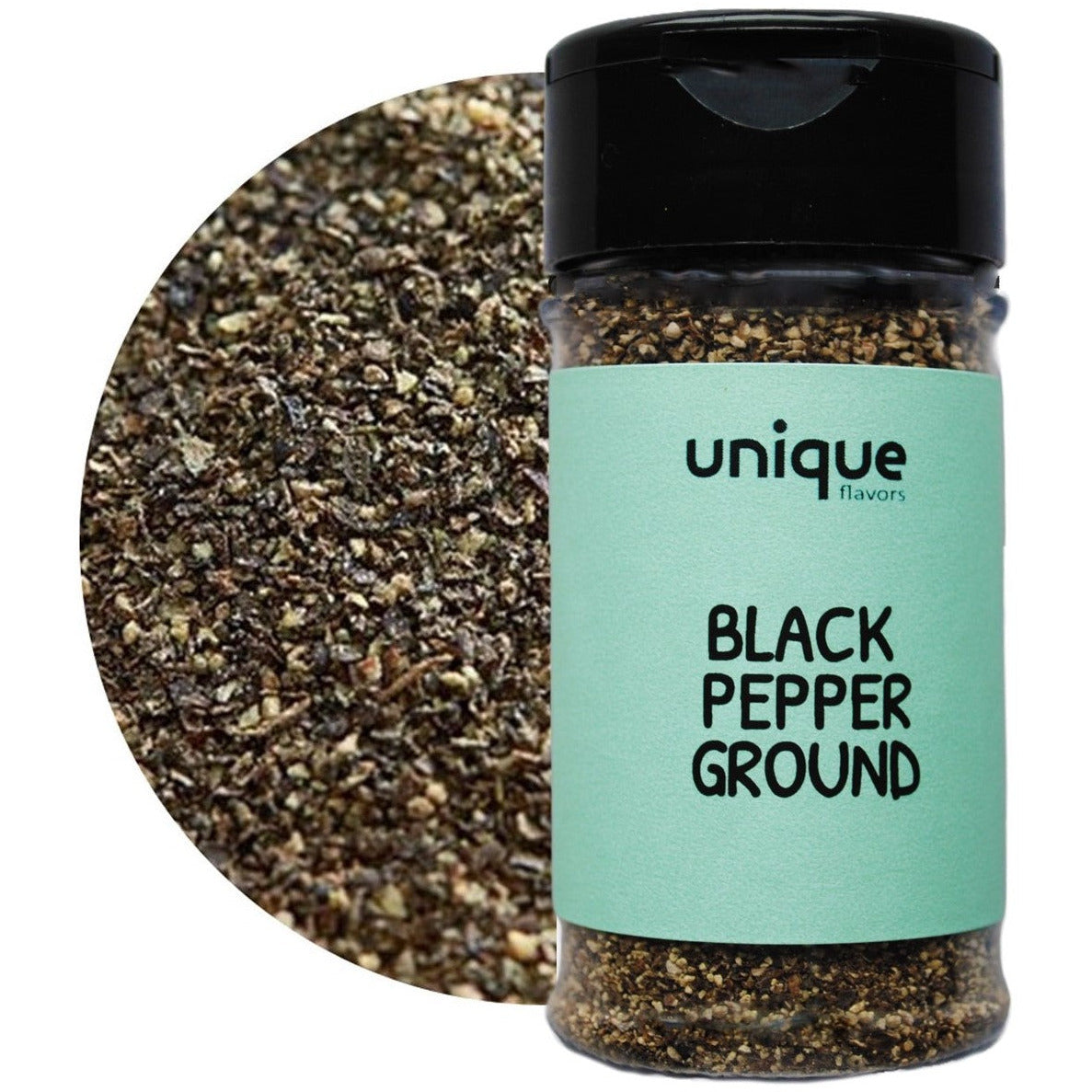 Black Pepper Coarse Ground 1.7oz Easy Shaker - Unique Flavors Spices Unique Flavors LLC 