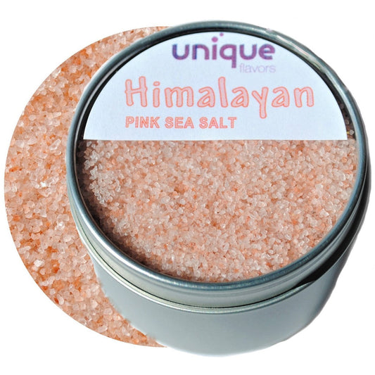 Himalayan Pink Mineral Salt 4oz Tin Can - Unique Flavors Salt Unique Flavors LLC 