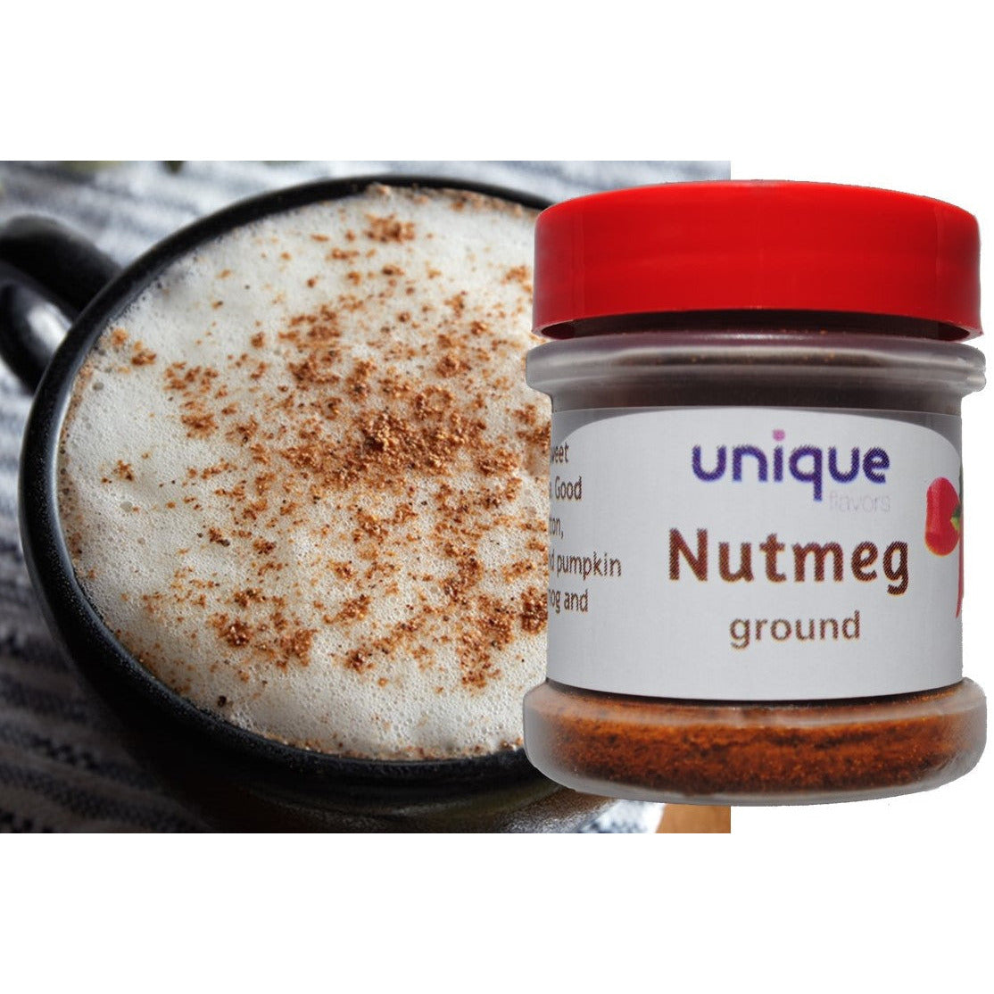 Nutmeg Ground 1oz - Unique Flavors Seasonings & Spices Unique Flavors LLC 